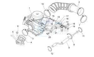 Scarabeo 50 4t 4v net drawing Carburettor I