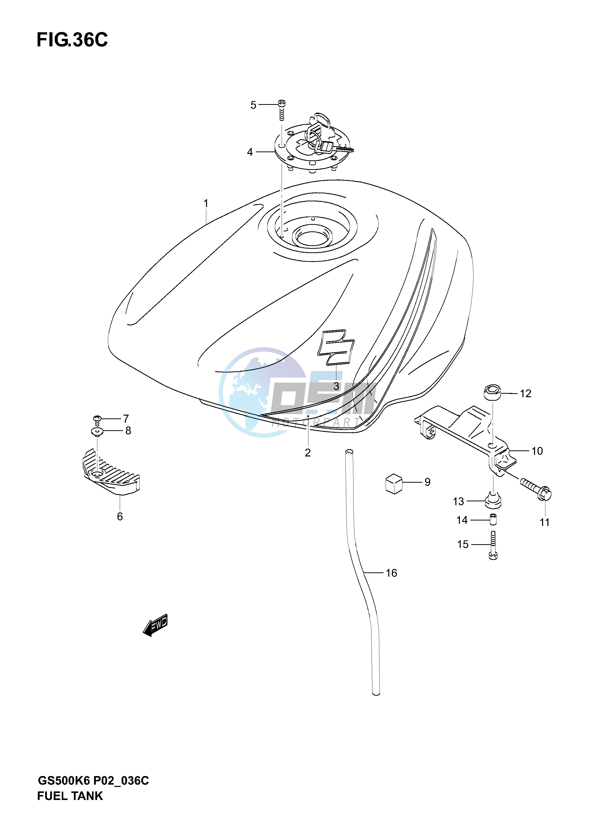 FUEL TANK (MODEL K6)