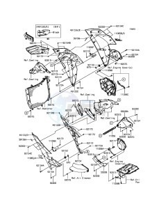 NINJA H2 / NINJA H2 CARBON ZX1000XHFA XX (EU ME A(FRICA) drawing Cowling Lowers