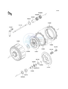 KX 250 L [KX250] (L4) [KX250] drawing CLUTCH