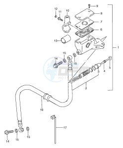 GSF1200 (E2) Bandit drawing CLUTCH MASTER CYLINDER