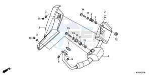 CBR125RD CBR125R E drawing EXHAUST MUFFLER