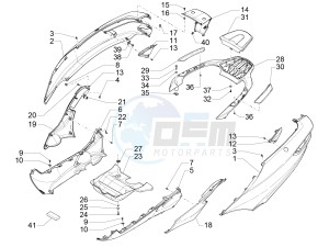 MP3 300 LT Sport ABS drawing Side cover - Spoiler