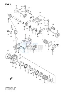 RM250 (E19) drawing EXHAUST VALVE