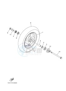 XC100E (1RS2) drawing FRONT WHEEL