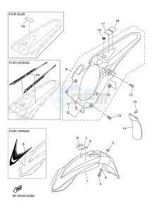 YZ450F (B118 B119 B11A B11B) drawing FENDER