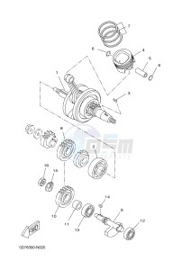 MT125 MT-125 (5D7L) drawing CRANKSHAFT & PISTON