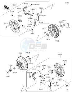 MULE SX KAF400JHF EU drawing Rear Hub