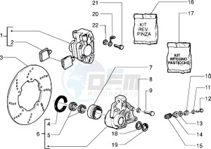 Sfera RST 125 drawing Brake caliper - Brake disc