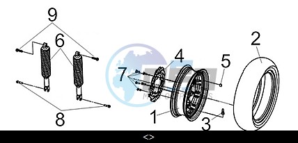 RR. WHEEL - RR. CUSHION