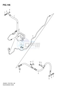 AN400 (E3-E28) Burgman drawing REAR BRAKE HOSE(AN400ZAL1 E33)