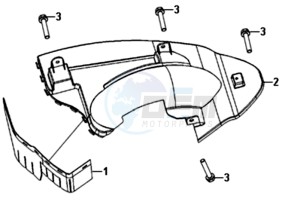 ALLO 50 25 KM/H L6 drawing REAR FENDER - MUDGUARD -