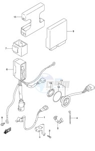 DF 60A drawing PTT Switch/Engine Control Unit High Thrust