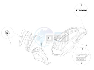 Liberty 125 4t Delivery e3 Single drawing Plates - Emblems