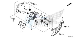 CRF1000DG CRF1000 - Africa Twin - Dual Clutch Europe Direct - (ED) drawing PARKING BRAKE CALIPER