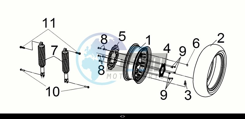 RR. WHEEL - RR. CUSHION