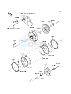 KX 450 D (KX450F) (F8F) D8F drawing CLUTCH