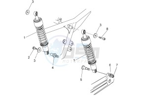 V7 Special 750 drawing Rear shock absorber