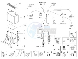 TUONO 125 4T E4 ABS (EMEA) drawing Rear electrical system