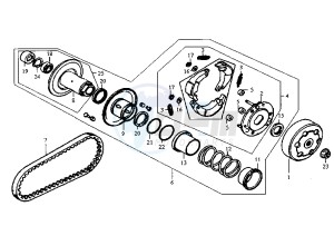 JET - 100 cc drawing DRIVEN PULLEY