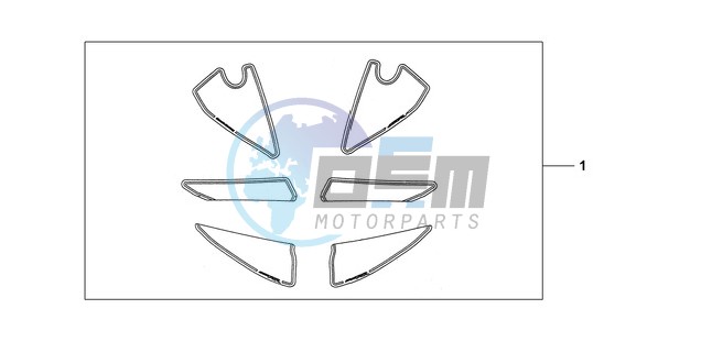 RACING STICKER WHITE BACKGROUND 'NUMBER PLATE STICKERS' WITH