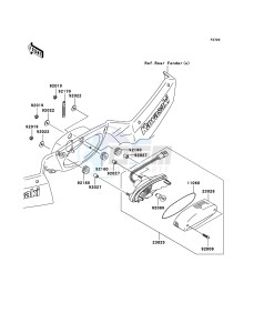 KVF750 4x4 KVF750A6F EU GB drawing Taillight(s)