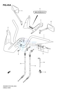 AN400 (E3-E28) Burgman drawing HANDLEBAR (MODEL K4,AN400K5 K6)