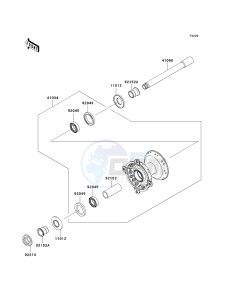 KX 250 T [KX250F] (T8F) T8F drawing FRONT HUB