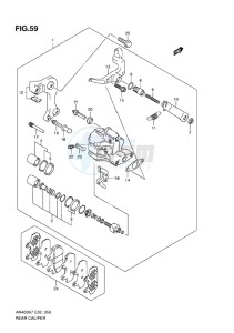 AN400 BURGMAN EU-UK drawing REAR CALIPER