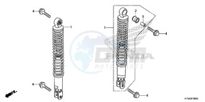 SH300D SH300i UK - (E) drawing REAR CUSHION