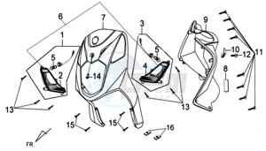 ORBIT II 50 drawing FR PLATE / INDICATORS / INNER LEG SHIELD