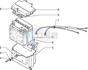 Hexagon 125 EXS1T 125cc drawing Battery