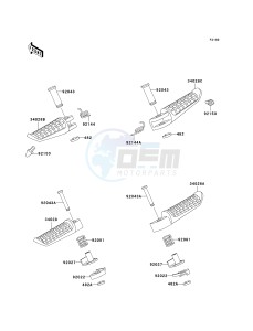 ZX 1100 D [NINJA ZX-11] (D1-D3) [NINJA ZX-11] drawing FOOTRESTS