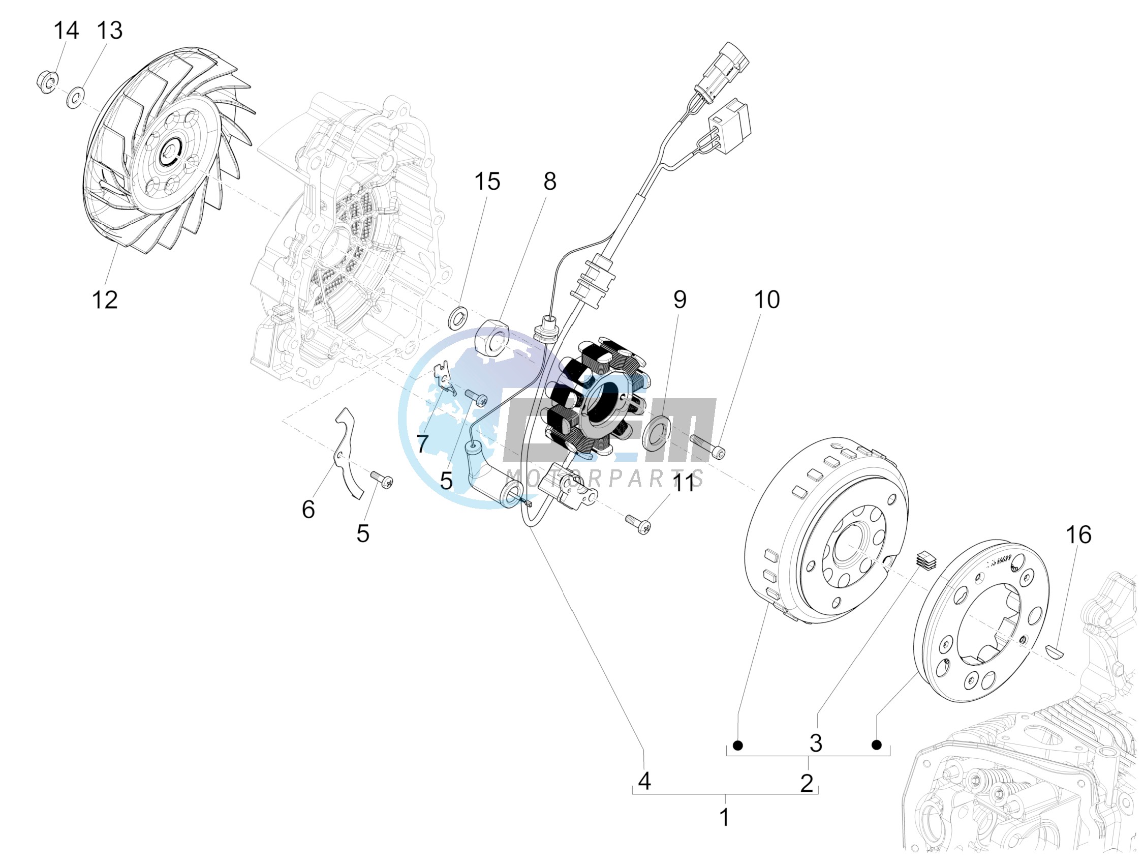 Flywheel magneto