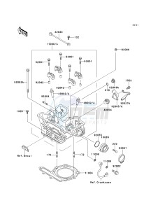 KSF 250 A [MOJAVE 250] (A10-A14) [MOJAVE 250] drawing CYLINDER HEAD