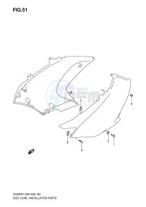 DL650 (E3-E28) V-Strom drawing SIDE COWLING INSTALLATION PARTS