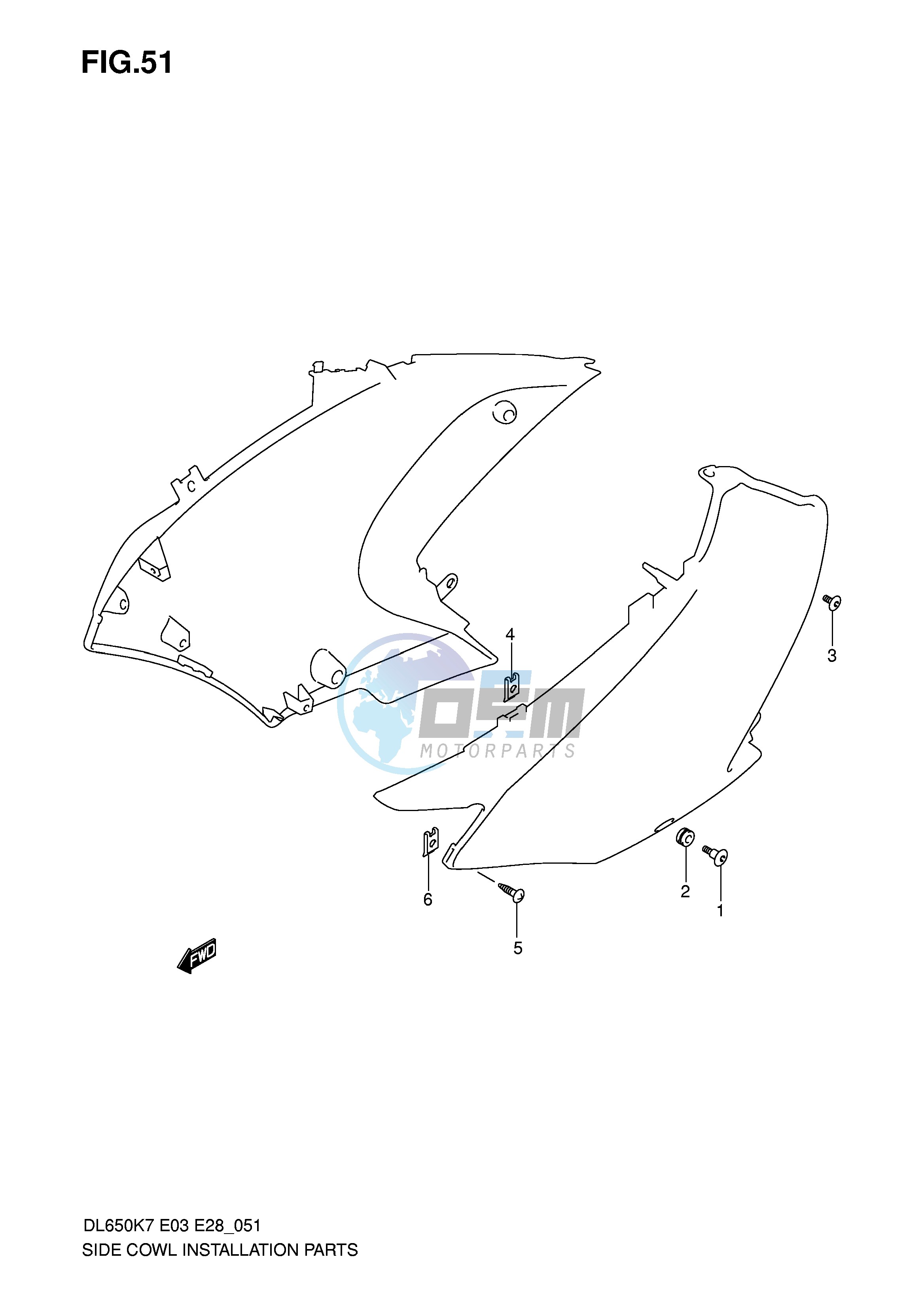 SIDE COWLING INSTALLATION PARTS