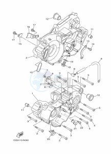 YZ250 (BCR9) drawing CRANKCASE