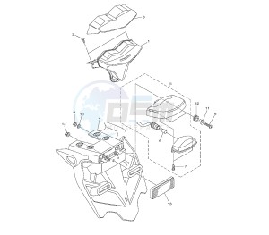 YZF R1 1000 drawing TAILLIGHT