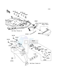 ZZR1400_ABS ZX1400FDF FR GB XX (EU ME A(FRICA) drawing Taillight(s)