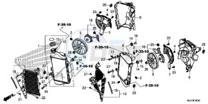 CRF1000G CRF1000 - Africa Twin Europe Direct - (ED) drawing RADIATOR