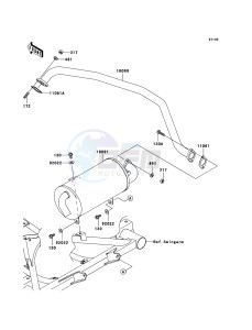 MULE_600 KAF400B9F EU drawing Muffler(s)