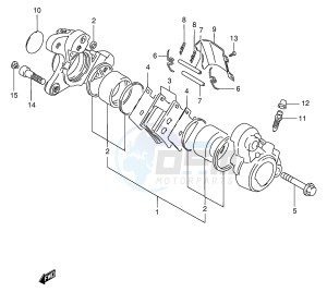 VS600GL (E2) INTRUDER drawing FRONT CALIPER