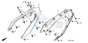 CBF125MD CBF125M UK - (E) drawing REAR COWL