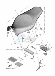 MT-09 SP MTN890D (BAM1) drawing SEAT