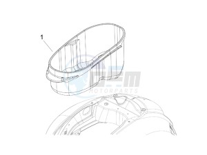 Granturismo 200 L drawing Helmet housing - Undersaddle