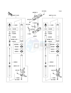 ZX 1400 A [NINJA ZX-14] (A6F-A7FA) A7F drawing FRONT FORK