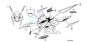 CBR600RRA BR - (BR) drawing MARK/STRIPE (6)