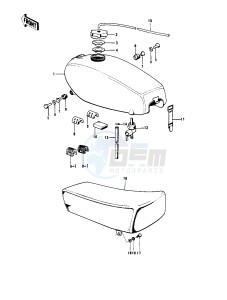 KX 400 A (-A2) drawing FUEL TANK_SEAT