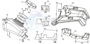 QUADRAIDER 600 DELUXE drawing FUEL TANK HOUSING